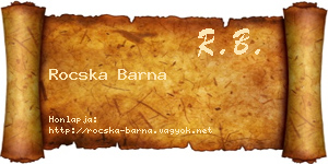 Rocska Barna névjegykártya
